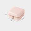New Arrival Ring Organizer Pu Leather Small Travel Earring Jewelry Box for Women with Zipper