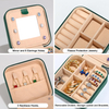 Personalized PU Leather Western Initial Jewelry Case Small Travel Jewelry Organizer Gifts Box for Women Mom