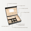 Wholesale Jewelry Ring Display Organizer Box Jewelry Storage Case With Key Lock for Women