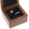 Wholesale Custom Logo Square Wooden Wedding Ring Packaging Box Luxury Wood Ring Display Box for Jewellery 