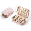 High Quality Custom Girl Earrings Ring Gift Case Plush Jewellery Organizer Travel Portable Velvet Jewelry Box 