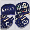 Portable Mini Pu Leather 2 Layer Travel Jewelry Organizer Box For Women
