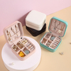 Custom with Logo PU Leather White Small Travel Drawer Storage Gift Storage Jewelry Boxes Packaging Case Organizer Bag for Girl 