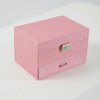 Three-layer Pu Leather Jewelry Organize Box Large Capacity Portable Earrings Rings Necklace Storage Case 