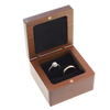Wholesale Custom Logo Square Wooden Wedding Ring Packaging Box Luxury Wood Ring Display Box for Jewellery 
