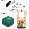 Personalized PU Leather Western Initial Jewelry Case Small Travel Jewelry Organizer Gifts Box for Women Mom