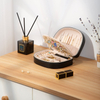 Leather Travel Jewelry Packaging Gift Box Ring Earring Necklace Case Display Storage Travel Jewelry Organizer Wallet
