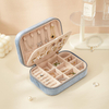 Good Zipper Closure Pink Ring Necklace Organizer Accessory Velvet Jewelry Box 