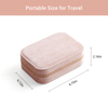 High Quality Custom Girl Earrings Ring Gift Case Plush Jewellery Organizer Travel Portable Velvet Jewelry Box 