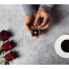 Square Solid Wood Double Ring Box Case Wedding Ceremony Engagement Proposal Wooden Ring Holder