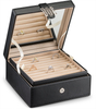 Top Fashion Double Layer Portable Leather Jewelry Organizer Packing Storage Box Jewelry Case Gift Box Packaging With Mirror