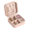 Custom with Logo PU Leather White Small Travel Drawer Storage Gift Storage Jewelry Boxes Packaging Case Organizer Bag for Girl 