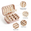 High Quality Custom Girl Earrings Ring Gift Case Plush Jewellery Organizer Travel Portable Velvet Jewelry Box 