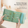 PU Leather Jewelry Organizer Roll Travel Jewelry Bag Case for Multiple Necklaces Rings Bracelets Storage Pouch