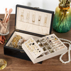 Solid Wood Jewelry Boxes Double Layer Wooden Jewelry Box Organizer Paint Wood Box for Women