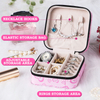 New Style Mini Double Layer Ring Necklace Leather Jewelry Storage Containers Jewelry Travel Case Packaging Boxes Jewelry 