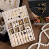 Solid Wood Jewelry Boxes Double Layer Wooden Jewelry Box Organizer Paint Wood Box for Women