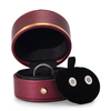 Creative Oval Luxury Ring Ear Stud Necklace Universal Jewelry Storage Box PU Leather White Proposal Diamond Ring Gift Box