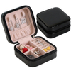 New Arrival Ring Organizer Pu Leather Small Travel Earring Jewelry Box for Women with Zipper