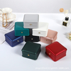 Custom Leather Jewelry Box For Pendant Embossing Logo Packaging Set For Gift Jewellery Box 
