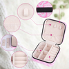 New Style Mini Double Layer Ring Necklace Leather Jewelry Storage Containers Jewelry Travel Case Packaging Boxes Jewelry 