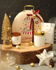 Vintage Round Suede Candle Jar Packaging Luxury Gold Handle Gift Card Display Case Christmas Embroidery Gift Trinket Jewelry Box