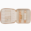 Customized PU Leather Round Single Layer Simple Leisure Travel Portable Jewelry Storage Box