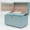 Custom Portable Magnetic Closure Leather Jewelry Packaging Box Organizer Travel Jewelry Case Jwellary Storage Box with Mirror