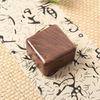 Wood Ring Box Luxury Single Heart-shaped Square Ring Gift Jewelry Packaging Box