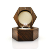 Wooden Luxury Box Hexagonal Solid Wood Jewelry Ring Package Box Heart Shaped Jewelry Wooden Ring Box