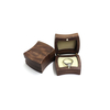 Square Black Walnut Ring Box Jewelry Box Creative Wooden Ring Box Jewelry Wood Storage Box Flannel Lining Gift box