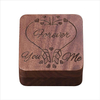 Custom Logo Wooden Jewelry Storage Box Geometric Shape Wedding Ring Box