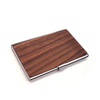Personalized Walnut Wood Business Card Holder for Women Men DIY Pocket Business Card Case Slim Business Card Wallet Holders box