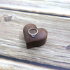 Heart Shaped Wood Ring Box Magnetic Proposal Ring Box for Engagement Wedding Ceremony Birthday Gift wood ring box