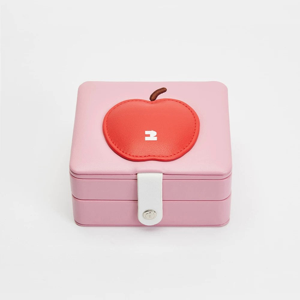Mini Custom Logo Earring Ring Jewelry Box Organizer Double Layer with Mirror Velvet Cotton Jewelry Ring Bracelet Boxes Packaging