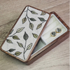 Personalized Jewelry Packaging Wooden Box Ring Necklace Storage Box with Logo Handmade Fabric Embroidered Jewelry Boxes