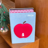 Cute Red Apple Leather Pattern Jewelry Package Box with Mirror Jewelry Storage Box with Bag for Necklace Bracelet Earring Ring