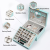 Luxury Leather Travel Jewelry Box Organizer for Bangle Ring Earrings Necklace Storage With Large Volume Jewellery Cases 