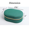 New Arrival Portable Oval Velvet Travel Ring Earrings Necklace Women Jewelry Organizer Box for Gift Wholesale 