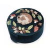 Hedgehog Round Embroidery Trinket Box Custom Jewelry Box Jewelry Roll Bag