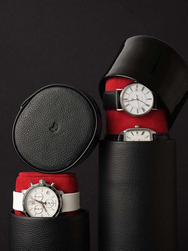 Black Luxury Watch Box Brand Logo Custom Jewelry Velvet Collection Watch Box Packaging Leather Storage Display Watch Box