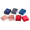 Custom Logo Creative Square Velvet Jewelry Necklace Pendant Stud Earrings Gift Packaging Box With Sponge Insert