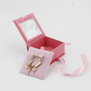 Custom Logo New Style Magnetic Closure Paper Ring Necklace Jewelry Packaging Box with Foam Insert And Mirror Wholesale