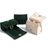 New Mini Portable Velvet Snap Travel Stud Earrings Ring Jewelry Packaging Bag Box with Button And Sponge Insert