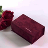 Suede Jewelry Ring Box with Mirror