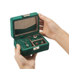 High Grade European Wooden Ring Pendant Earrings Birthday Wedding Gift Box with Velvet Cover Wholesale
