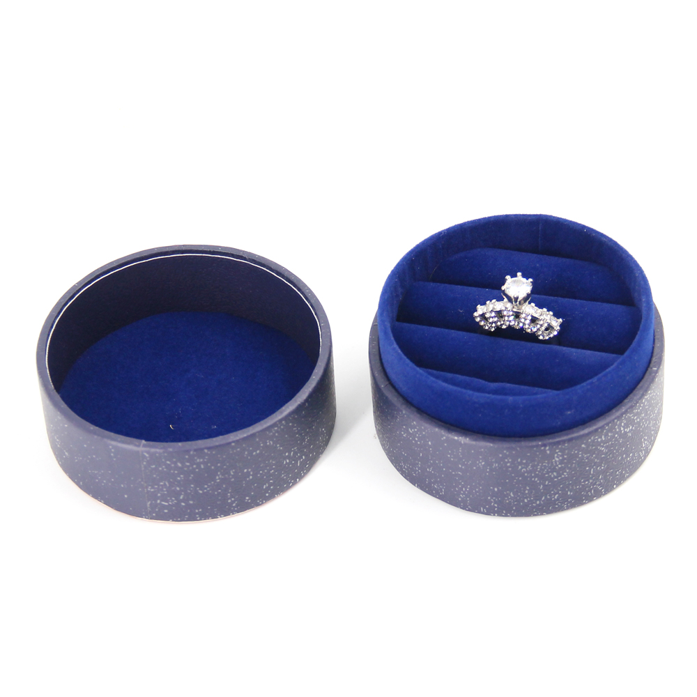 Custom Recycled Kraft Paper Round Ring Earring Necklace Jewelry Packaging Box for Valentine's Day Wholesale