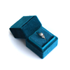 Elegant Red Plum Square Shape Velvet Fabric Ring Boxes Jewelry Wedding Proposal Gift Ring Display Packaging Box