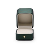 Luxury dark green jewelry necklace gift box silk leather wedding jewelry box small necklace bracelet ring earring packaging box