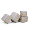 Gold edge pu leather jewelry ring gift box wedding necklace storage box watch jewelry packaging box with velvet foam insert